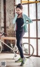 Beautiful Yoon Ae Ji poses glamor in gym fashion photos (56 photos) P55 No.f99aa0