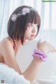 [桜桃喵] 加藤惠 Megumi Kato 紫色小睡裙 P7 No.880a20