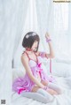 [桜桃喵] 加藤惠 Megumi Kato 紫色小睡裙 P37 No.aa6bd4