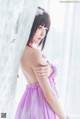 [桜桃喵] 加藤惠 Megumi Kato 紫色小睡裙 P14 No.f5764d