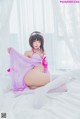 [桜桃喵] 加藤惠 Megumi Kato 紫色小睡裙 P32 No.f73e28